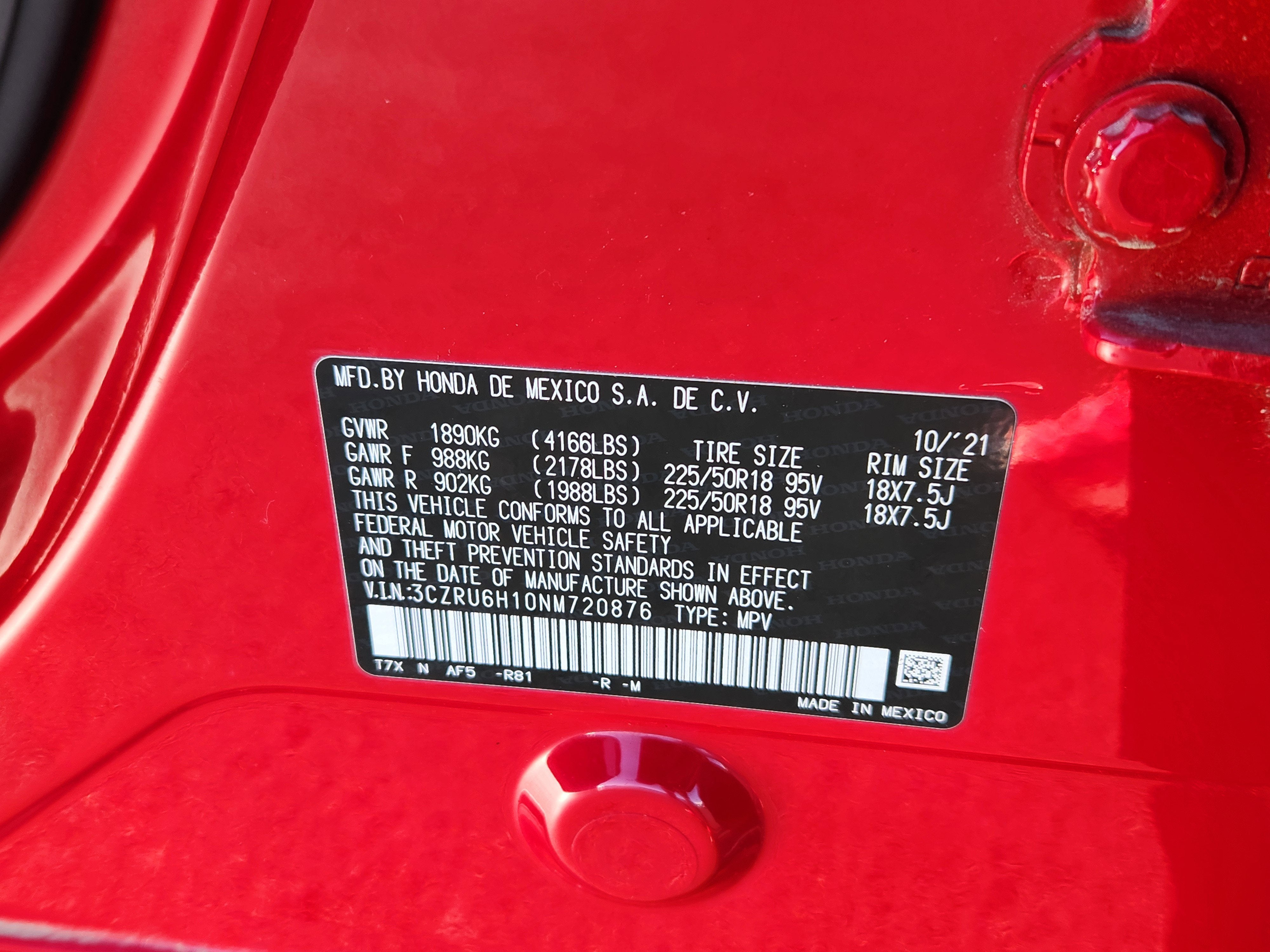 2022 Honda HR-V AWD Sport