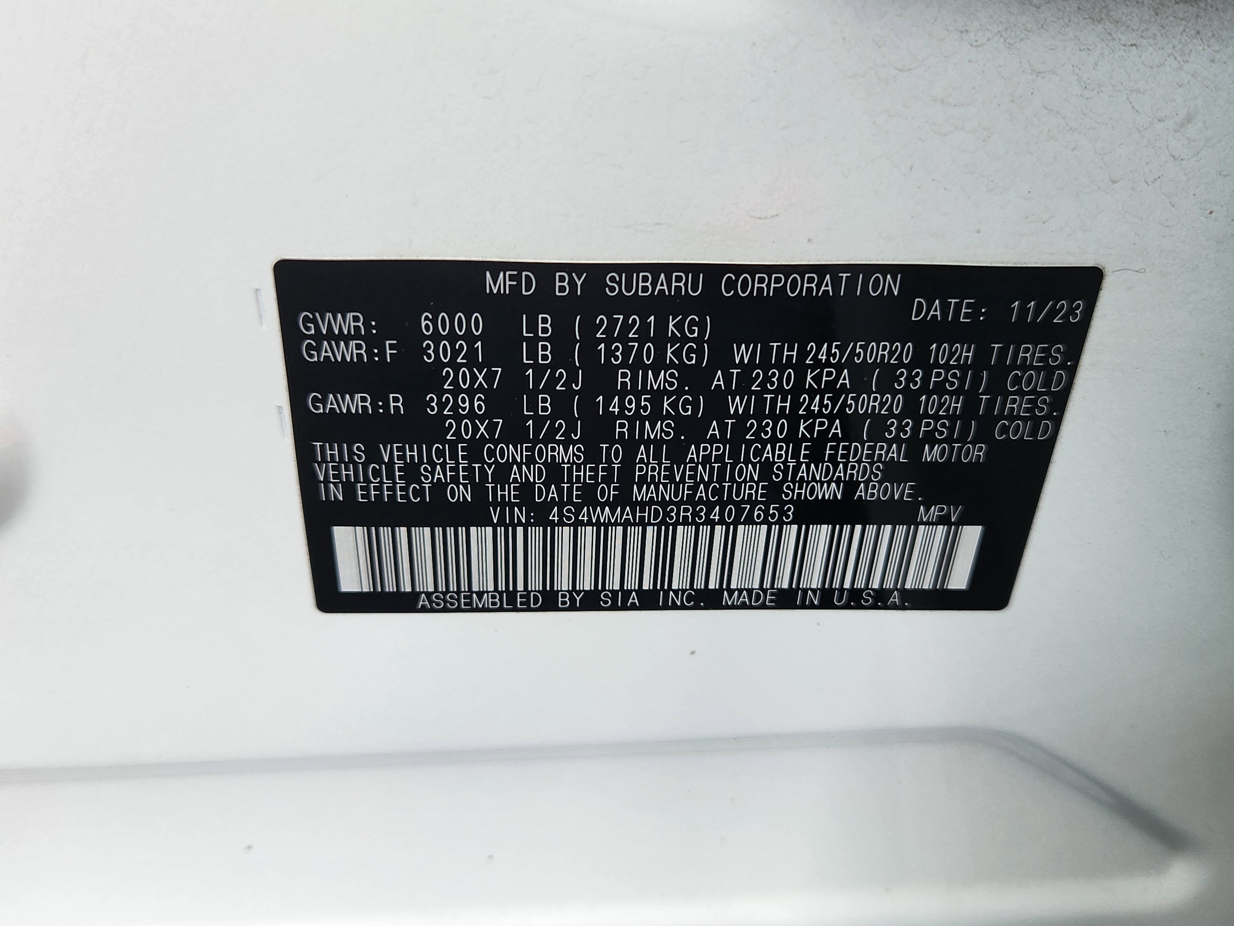 2024 Subaru Ascent Onyx Edition 7-Passenger