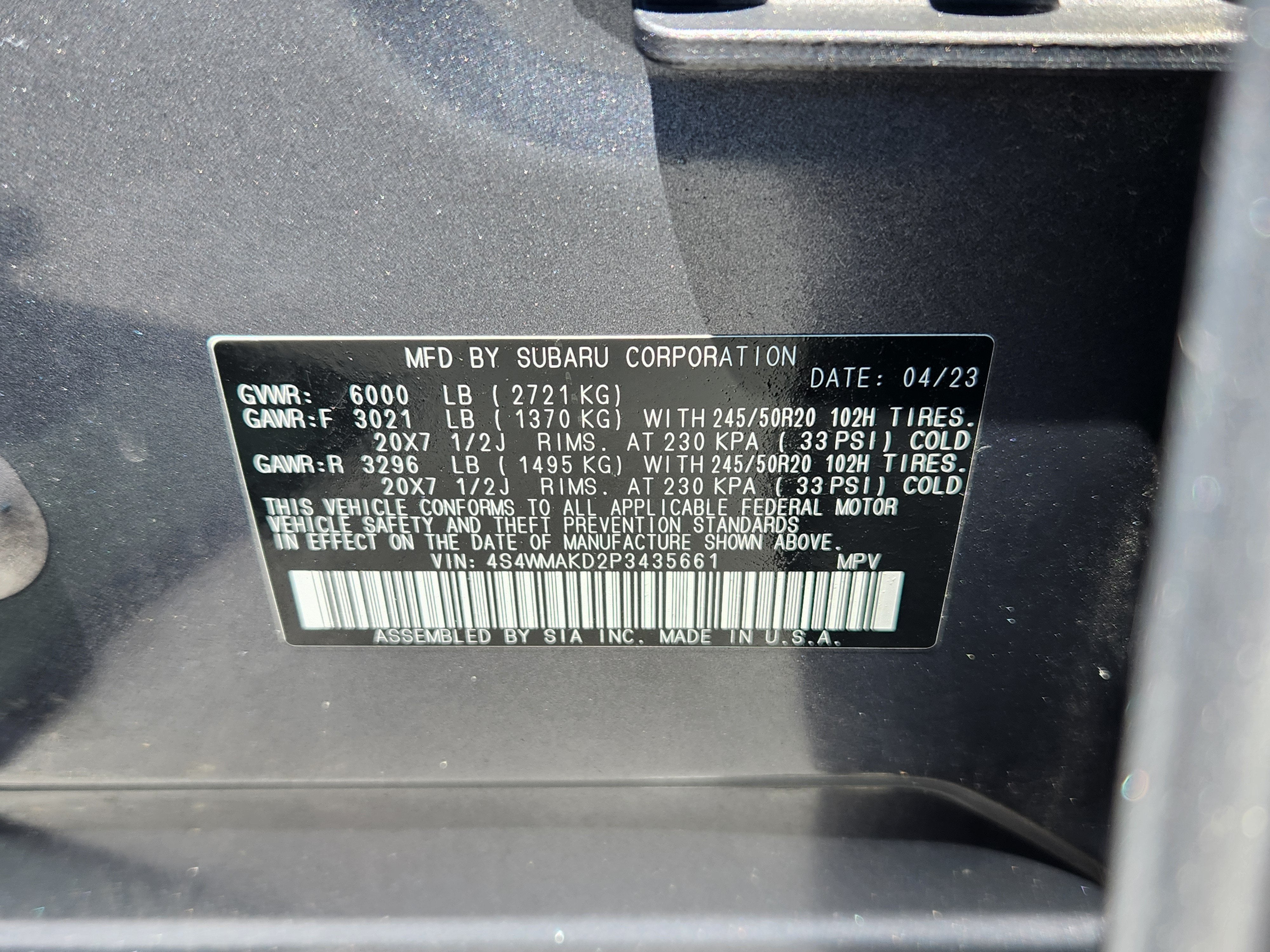 2023 Subaru Ascent Onyx Edition Limited 7-Passenger