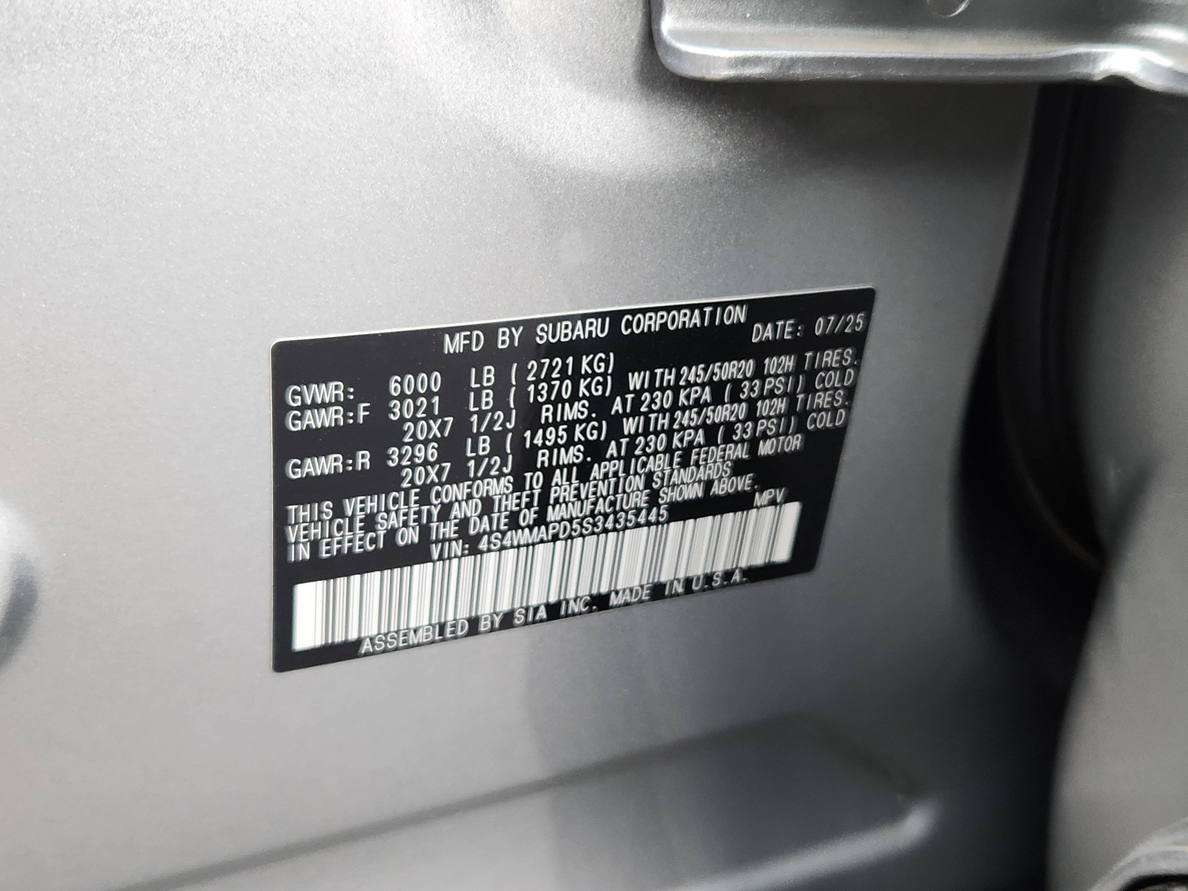 2025 Subaru Ascent Limited 7-Passenger