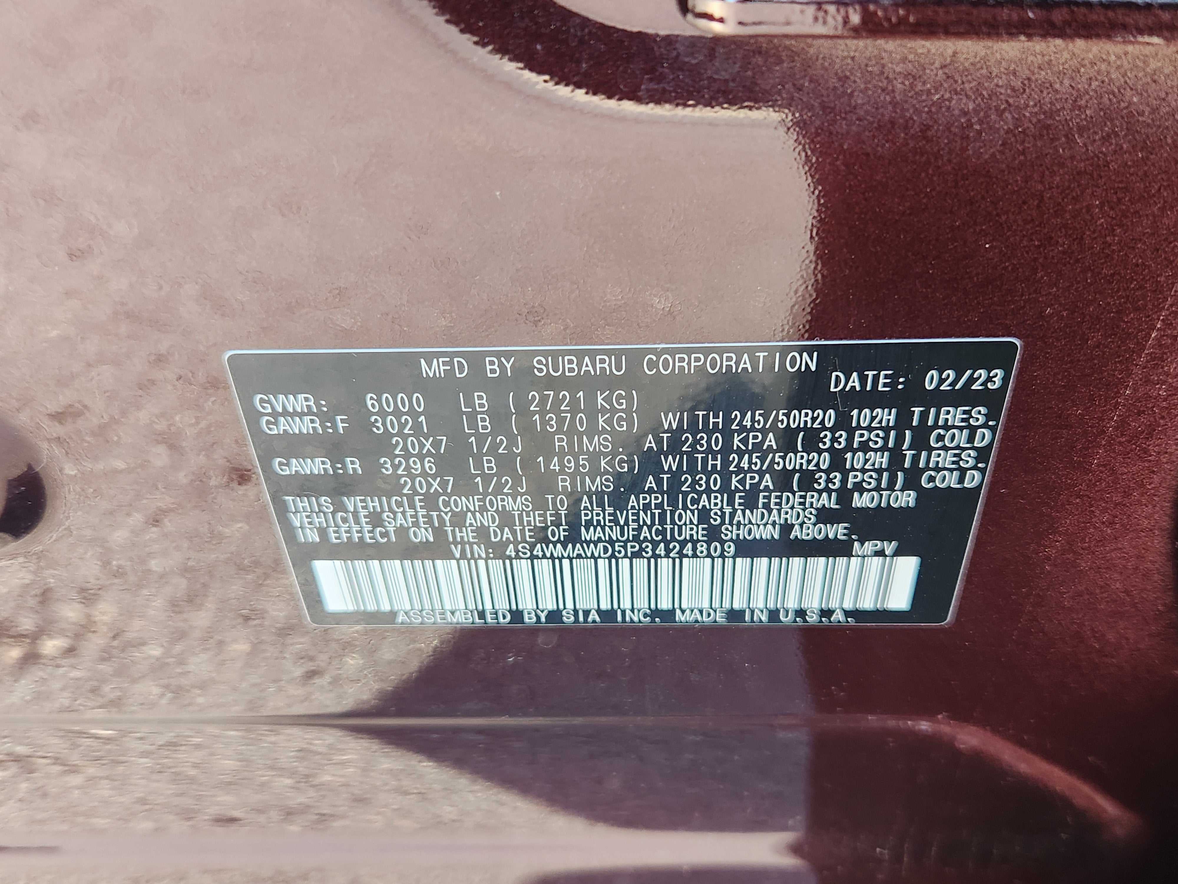 2023 Subaru Ascent Touring 7-Passenger