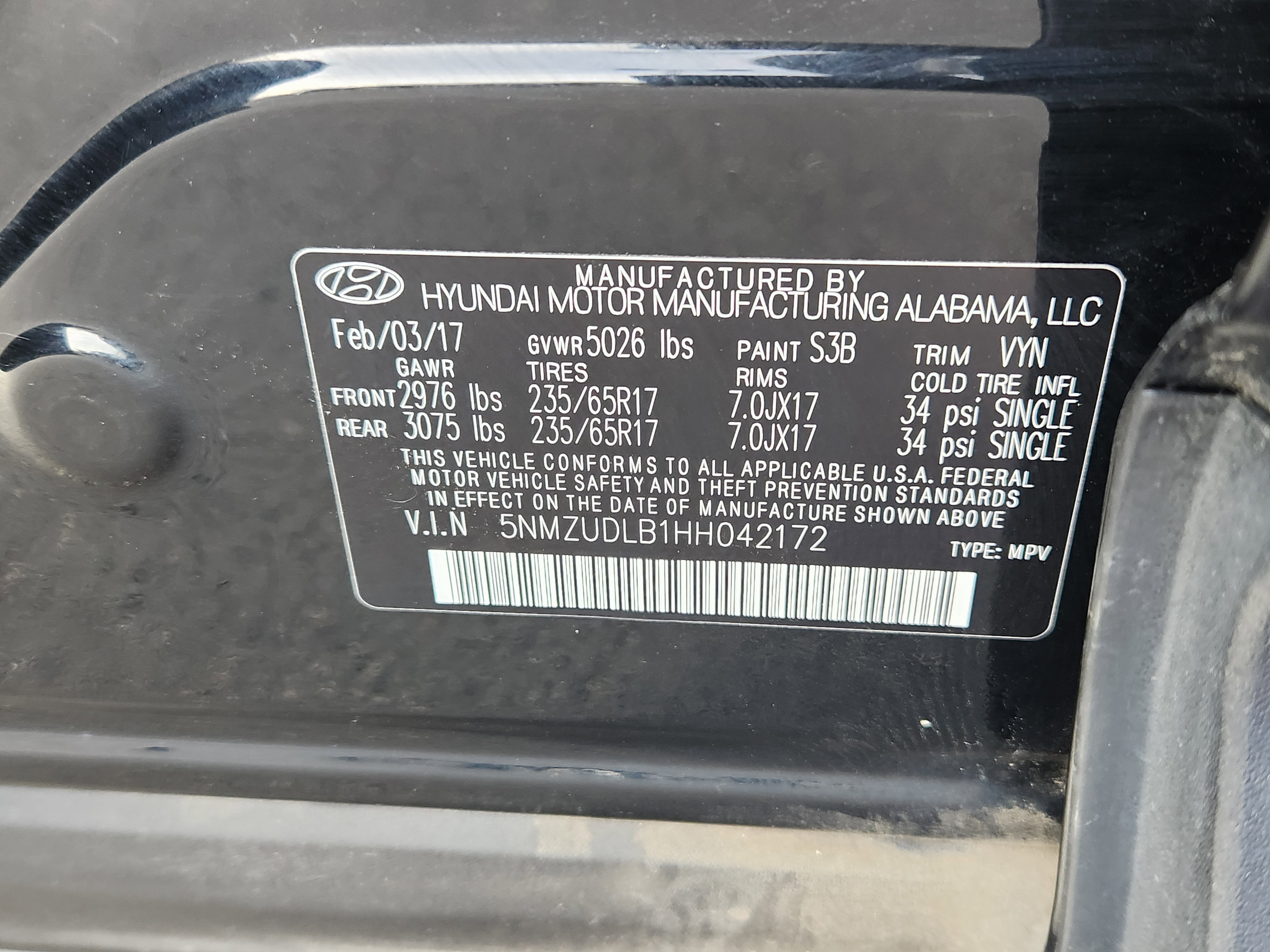 2017 Hyundai Santa Fe Sport 2.4L