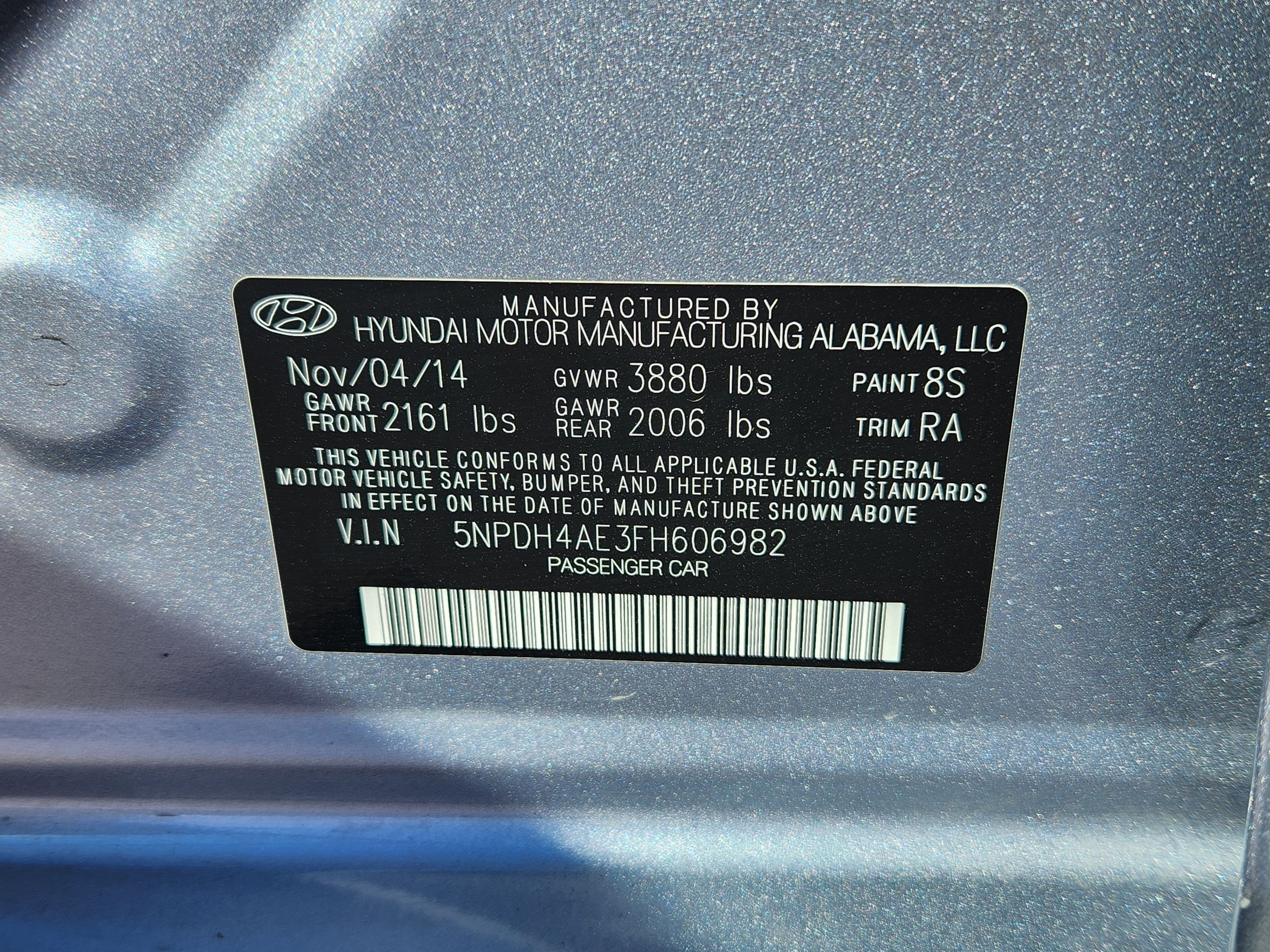 2015 Hyundai Elantra SE