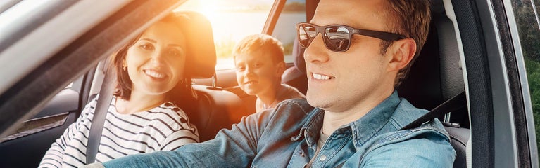 Customers going on a test drive